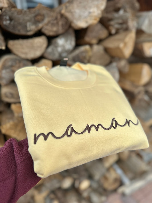 Maman lettre attaché